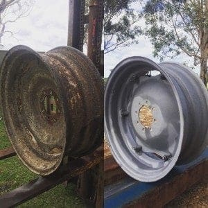 Tractor Wheels - Dustless Blasting Grafton